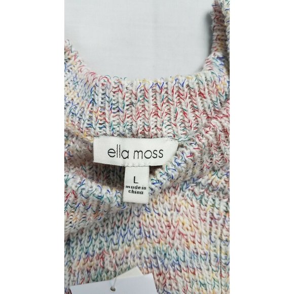 Ella Moss Sz. L Margie Stylish Cable Pattern Design Sweater Tank Top NWT - Picture 5 of 9